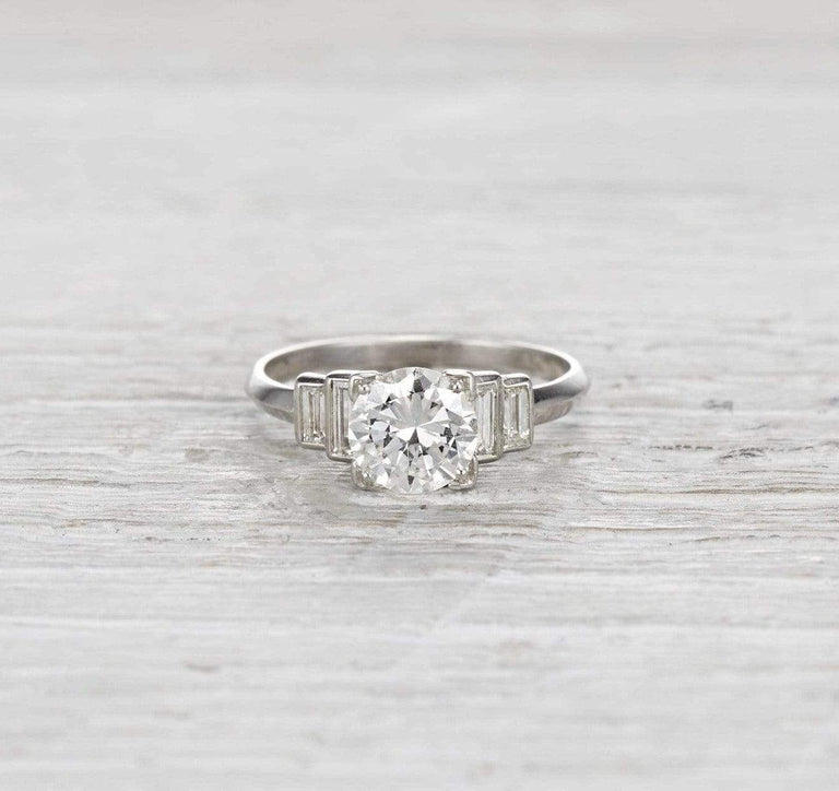 1.10 Carat Art Deco Engagement Ring
