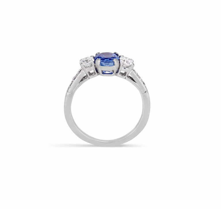 1.10 Carat Tiffany & Co Sapphire & Diamond Ring