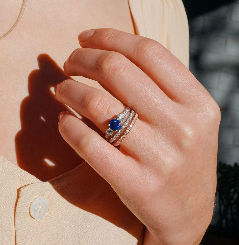 1.10 Carat Tiffany & Co Sapphire & Diamond Ring