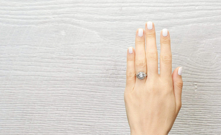 1.12 Carat Diamond Art Deco Engagement Ring