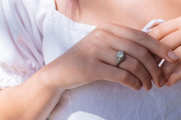 1.14 Carat Edwardian Diamond Engagement Ring