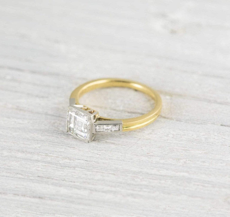 1.14 Carat Vintage Art Deco Tiffany & Co. Platinum & Gold Engagement Ring