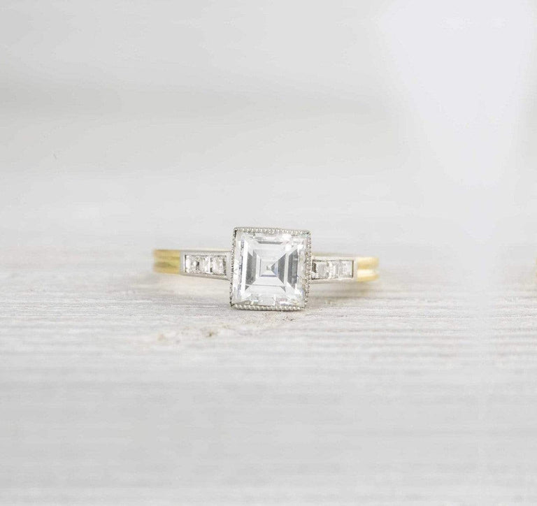 1.14 Carat Vintage Art Deco Tiffany & Co. Platinum & Gold Engagement Ring