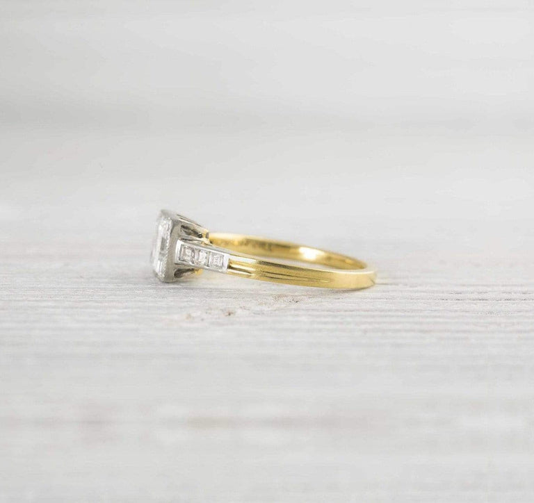 1.14 Carat Vintage Art Deco Tiffany & Co. Platinum & Gold Engagement Ring