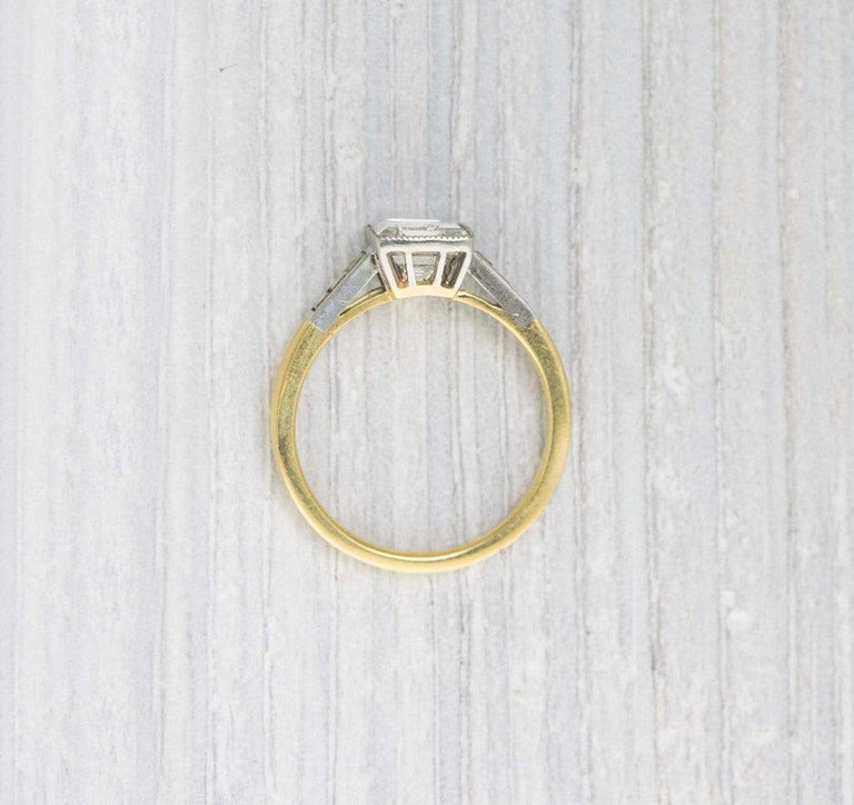 1.14 Carat Vintage Art Deco Tiffany & Co. Platinum & Gold Engagement Ring