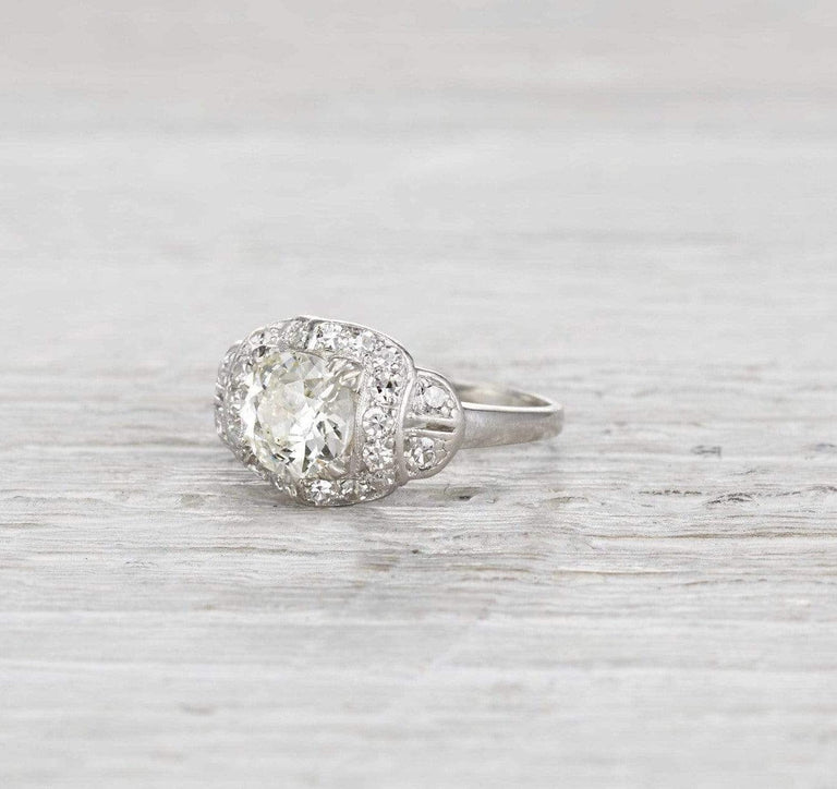 1.15 Carat Art Deco Diamond Engagement Ring