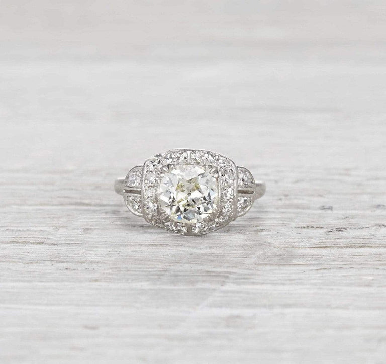 1.15 Carat Art Deco Diamond Engagement Ring
