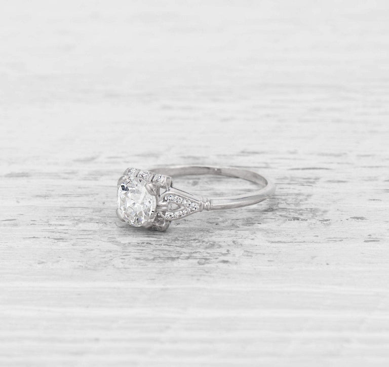 1.15 CARAT ART DECO DIAMOND ENGAGEMENT RING