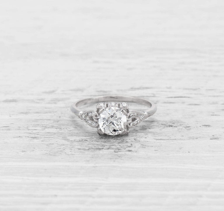 1.15 CARAT ART DECO DIAMOND ENGAGEMENT RING