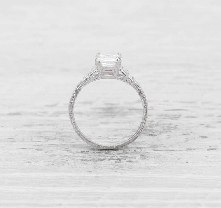 1.16 CARAT ART DECO DIAMOND ENGAGEMENT RING