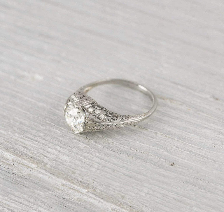 1.17 Carat Vintage Diamond Engagement Ring