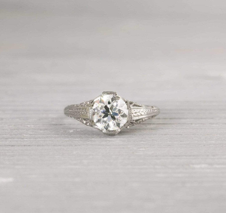 1.17 Carat Vintage Diamond Engagement Ring