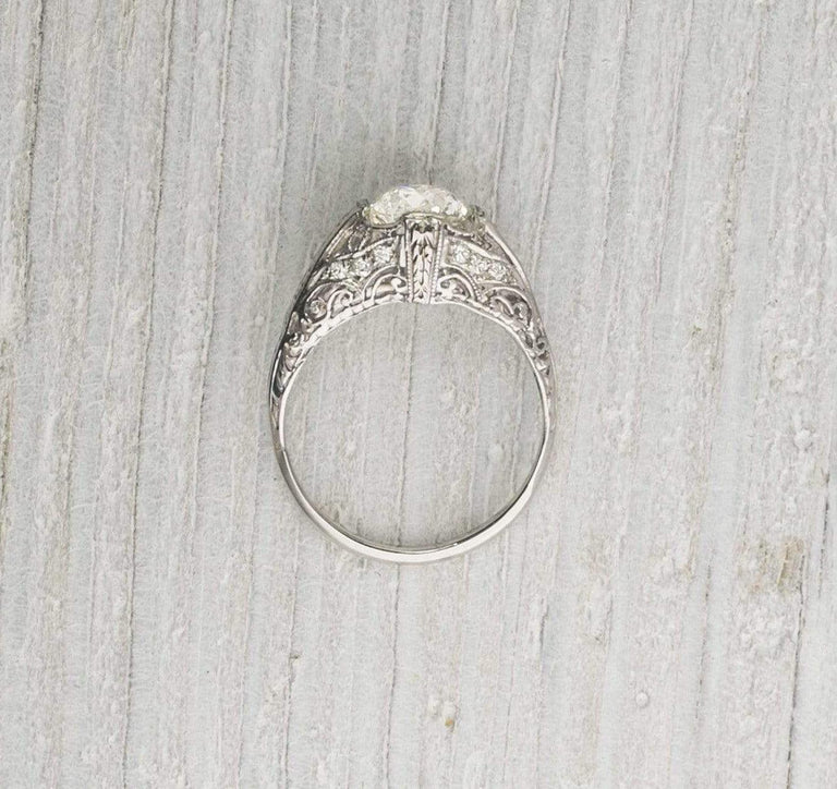 1.17 Carat Vintage Diamond Engagement Ring
