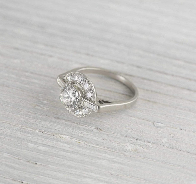 1.19 Carat Vintage Art Deco Engagement Ring