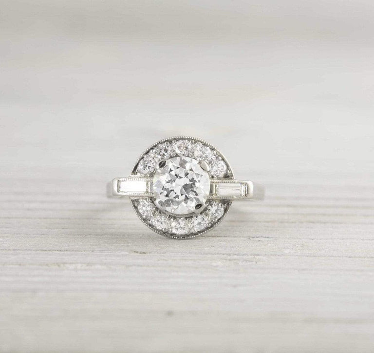1.19 Carat Vintage Art Deco Engagement Ring