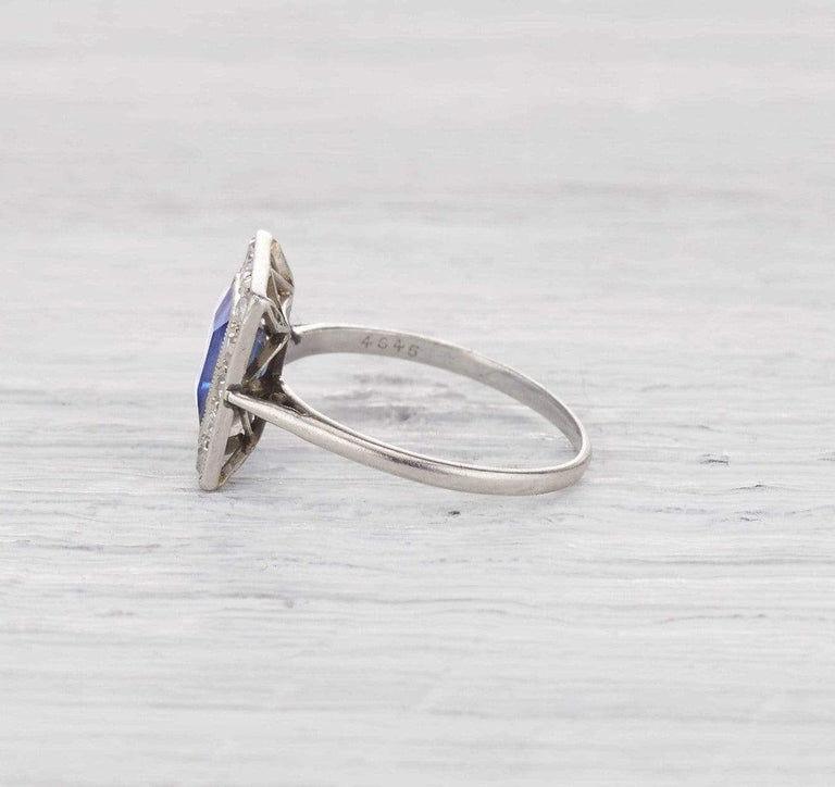 1.20 Carat Art Deco Sapphire Engagement Ring