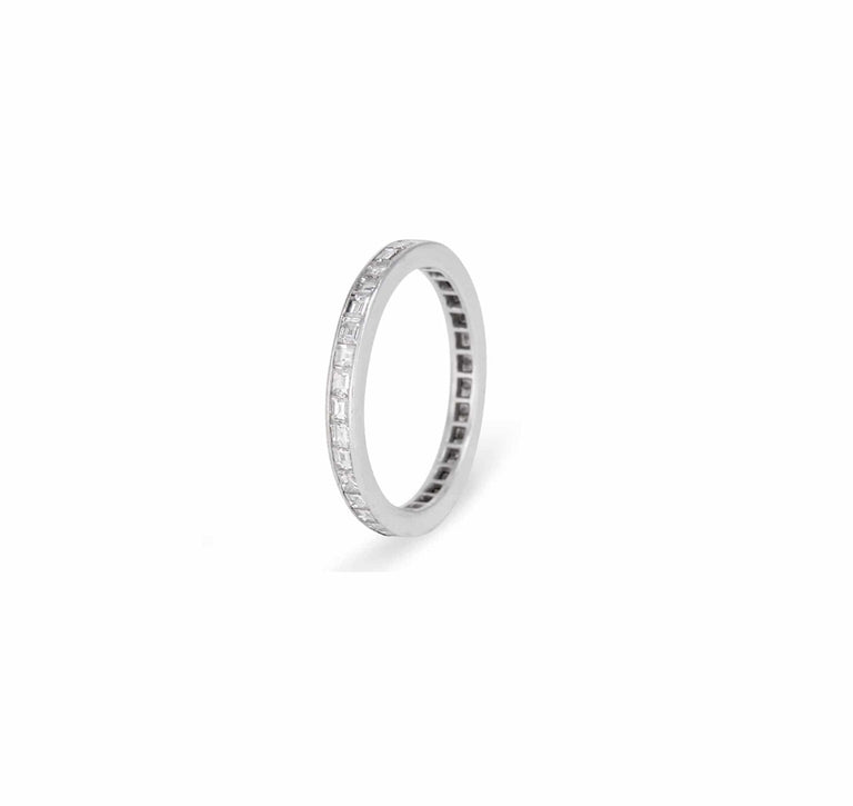1.20 Carat Cartier Carre Cut Diamond Eternity Band