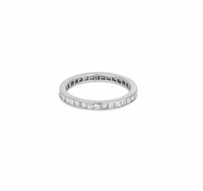 1.20 Carat Cartier Carre Cut Diamond Eternity Band