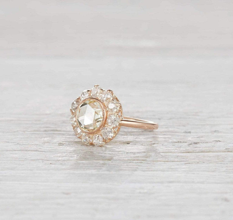 1.20 Carat Edwardian Cluster Engagement Ring