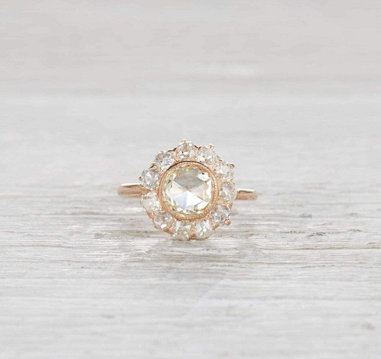 1.20 Carat Edwardian Cluster Engagement Ring
