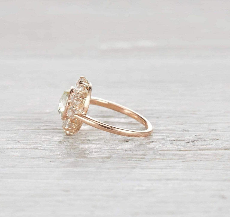 1.20 Carat Edwardian Cluster Engagement Ring