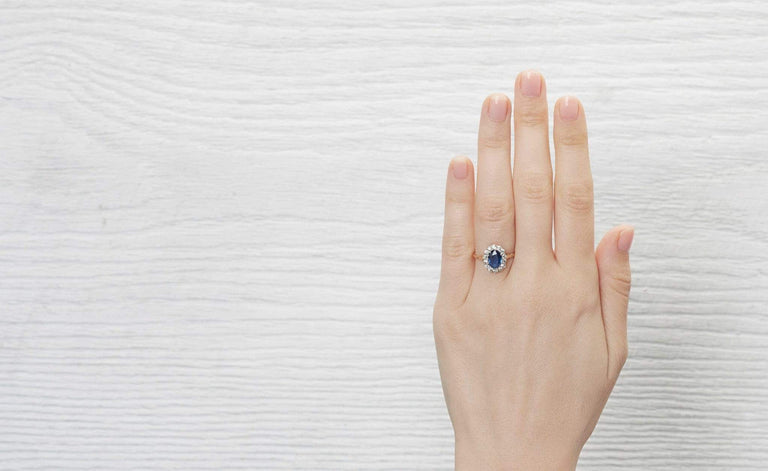 1.20 Carat Victorian Sapphire Cluster Ring