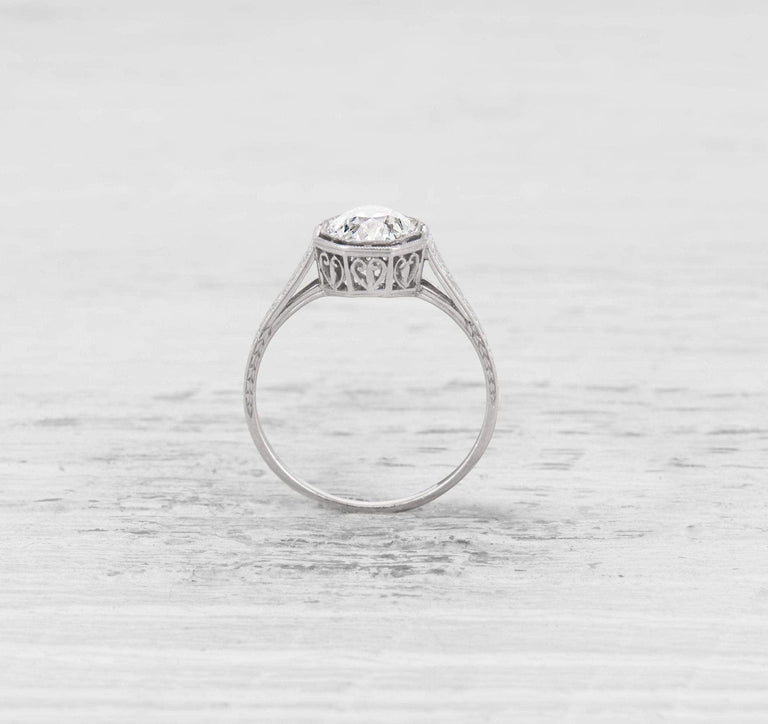 1.21 CARAT ART DECO DIAMOND ENGAGEMENT RING