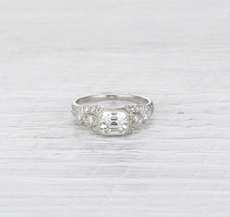 1.21 Carat Art Deco Engagement Ring