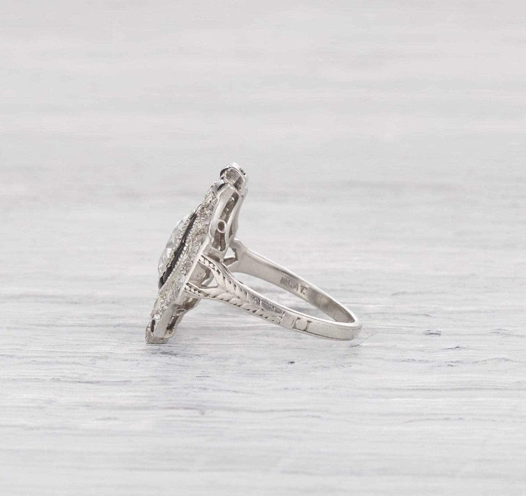 1.22 Carat Art Deco Diamond Engagement Ring