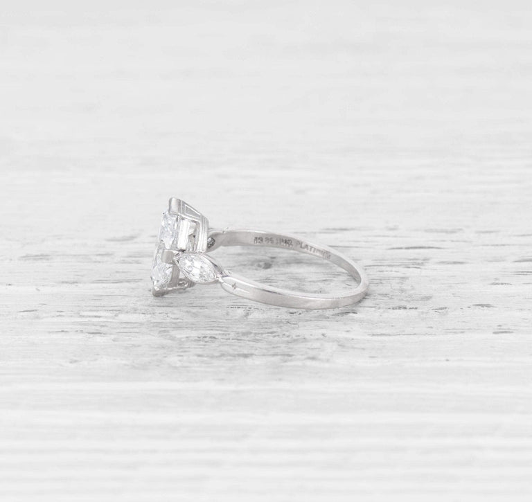 1.22 CARAT ART DECO MARQUISE-CUT DIAMOND ENGAGEMENT RING