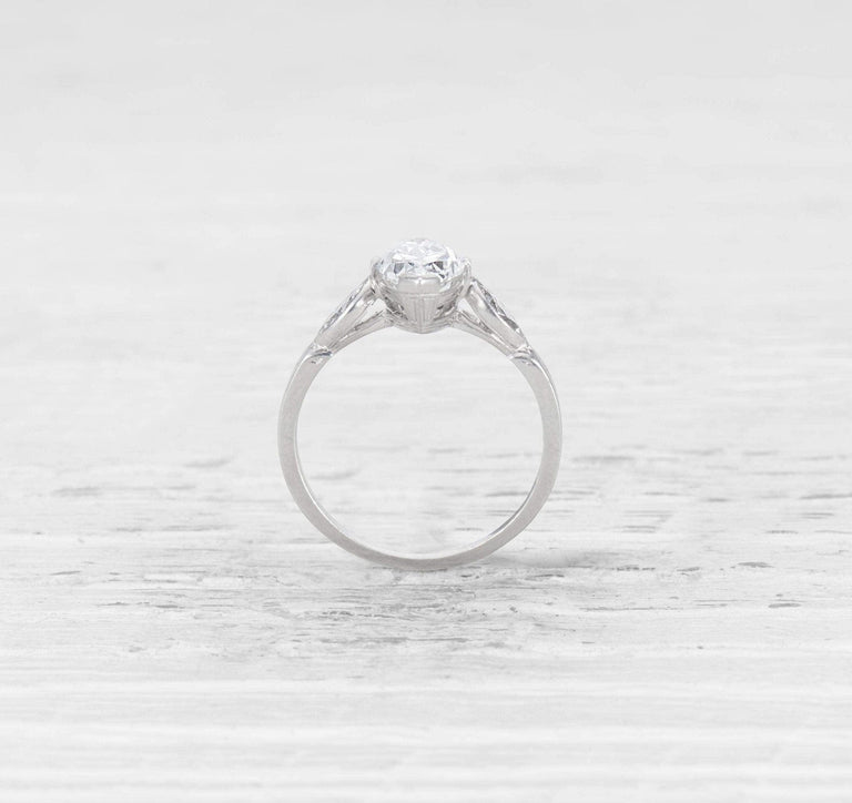1.22 CARAT ART DECO MARQUISE-CUT DIAMOND ENGAGEMENT RING