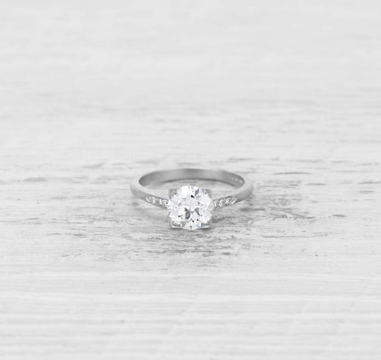 1.22 CARAT ART DECO TIFFANY & CO DIAMOND ENGAGEMENT RING