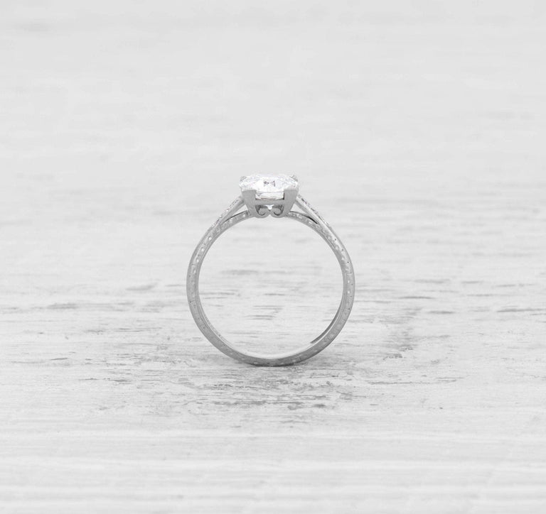 1.22 CARAT ART DECO TIFFANY & CO DIAMOND ENGAGEMENT RING