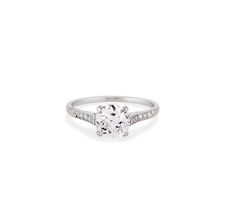 1.22 Carat Cartier Art Deco Diamond Engagement Ring