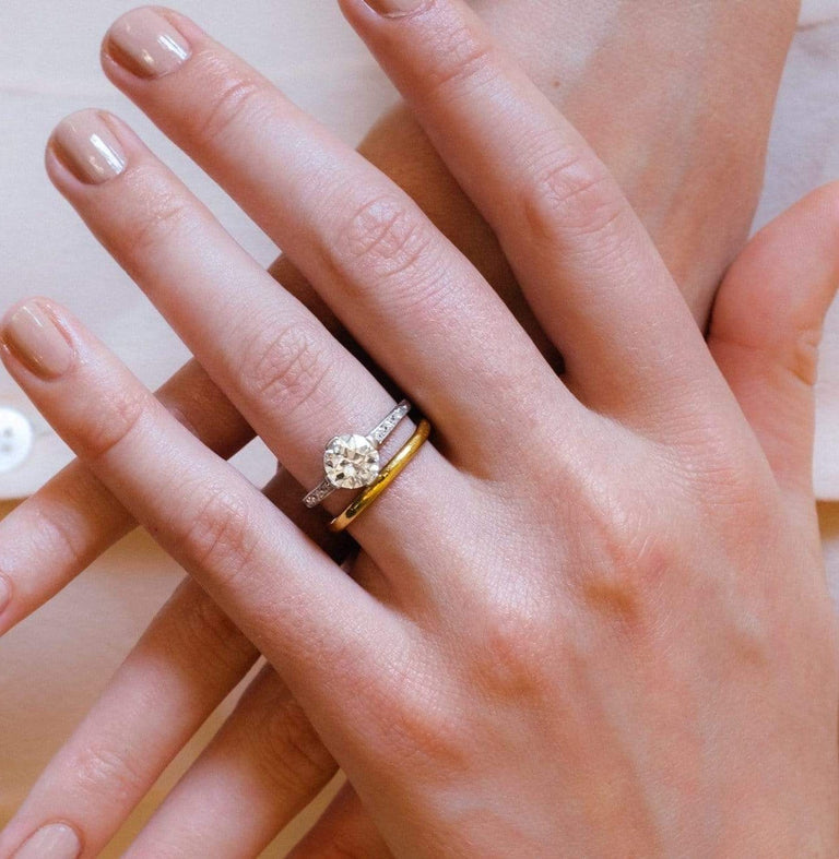 1.25 CARAT ART DECO DIAMOND ENGAGEMENT RING