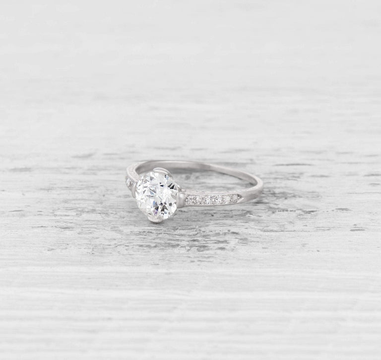 1.25 CARAT ART DECO DIAMOND ENGAGEMENT RING