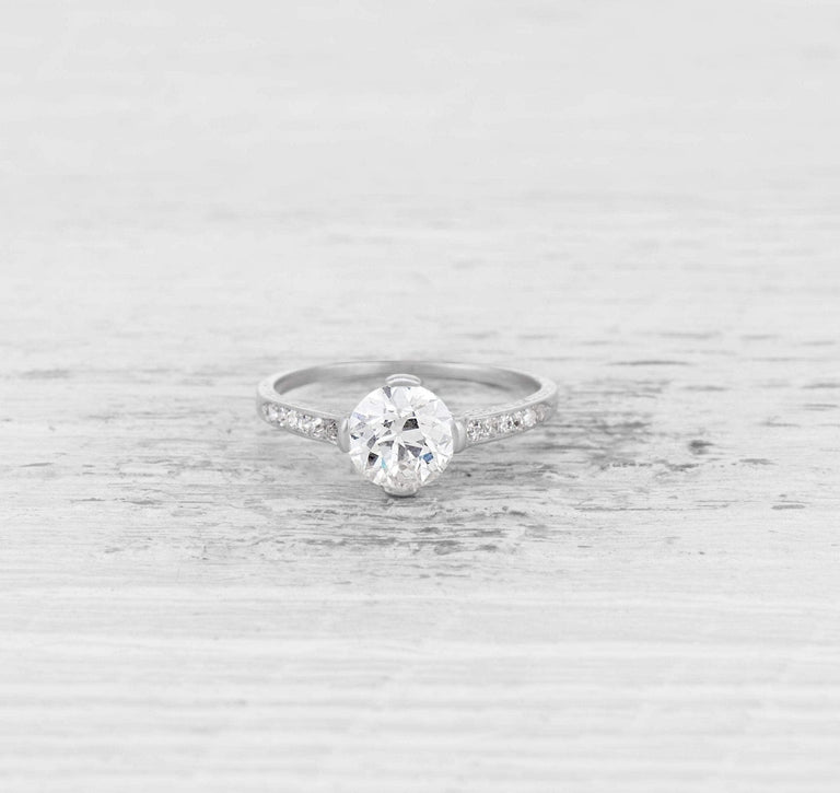 1.25 CARAT ART DECO DIAMOND ENGAGEMENT RING