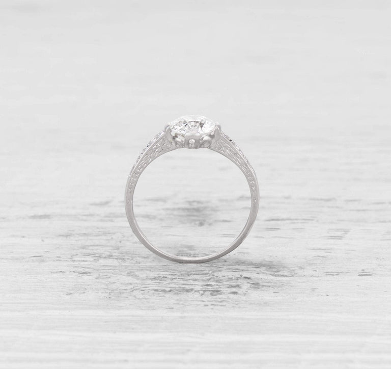 1.25 CARAT ART DECO DIAMOND ENGAGEMENT RING