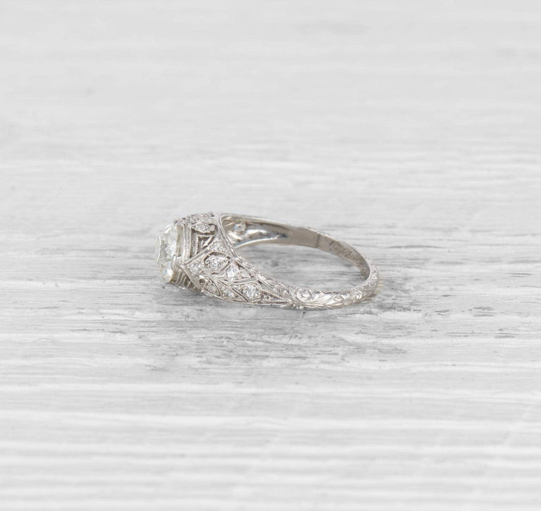 1.25 CARAT EARLY ART DECO DIAMOND ENGAGEMENT RING