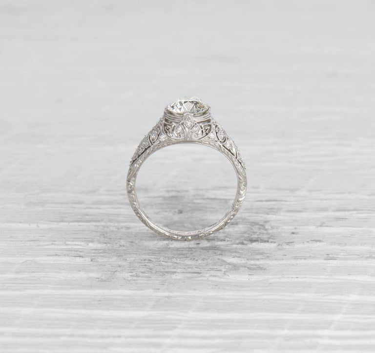 1.25 CARAT EARLY ART DECO DIAMOND ENGAGEMENT RING