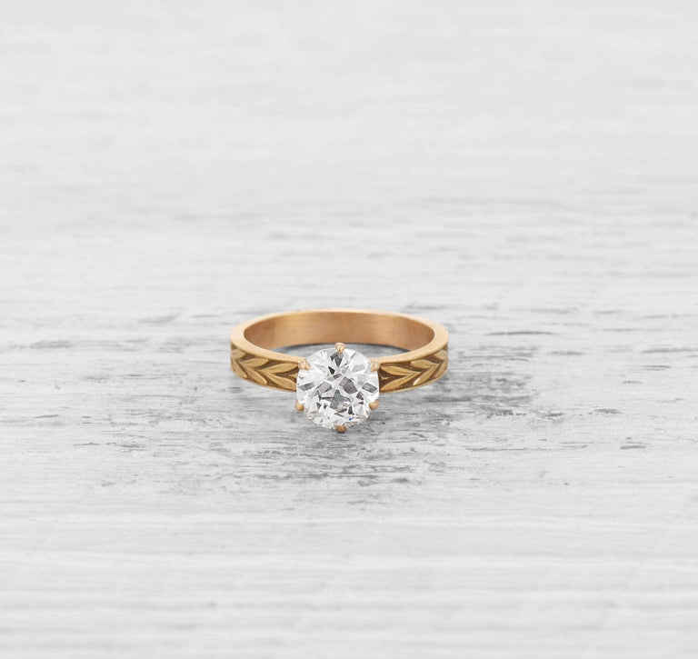 1.25 CARAT VICTORIAN DIAMOND SOLITAIRE ENGAGEMENT RING