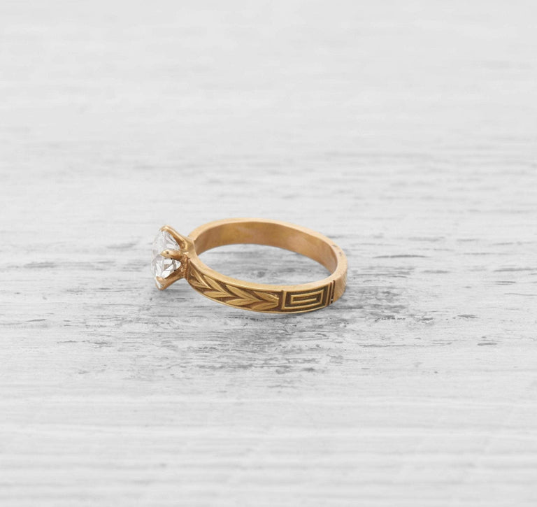 1.25 CARAT VICTORIAN DIAMOND SOLITAIRE ENGAGEMENT RING