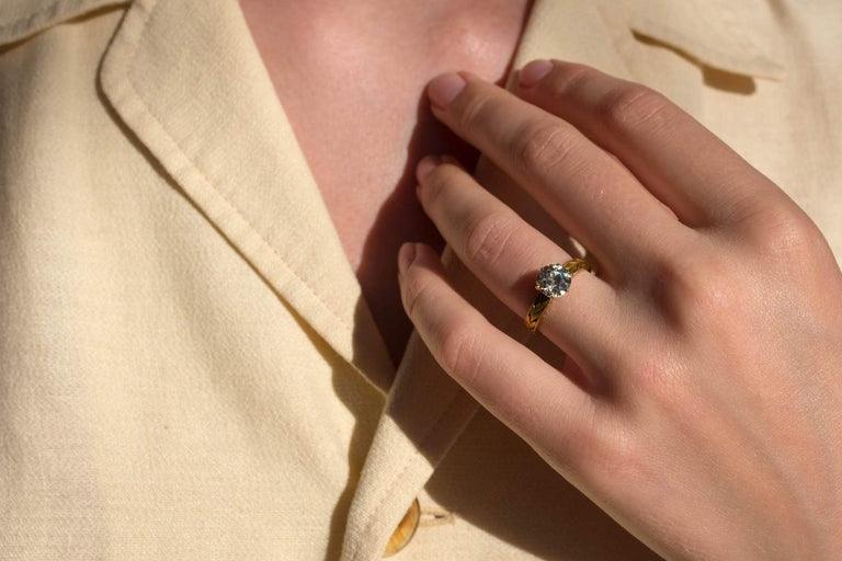 1.25 CARAT VICTORIAN DIAMOND SOLITAIRE ENGAGEMENT RING