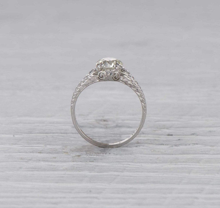 1.28 Carat Early Art Deco Diamond Engagement Ring