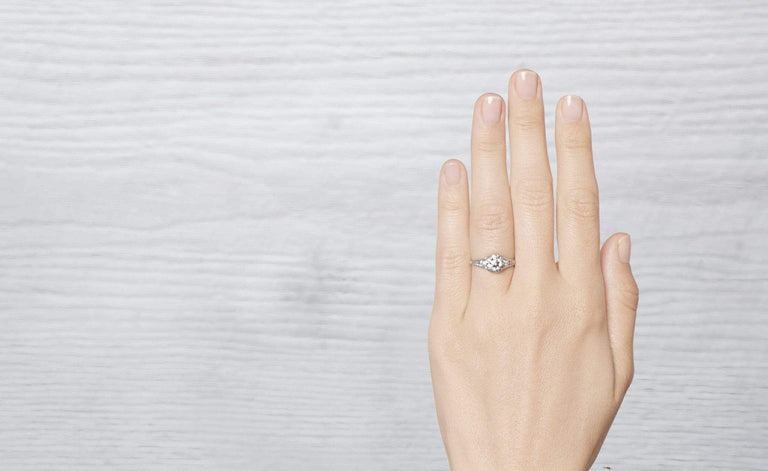 1.28 Carat Early Art Deco Diamond Engagement Ring