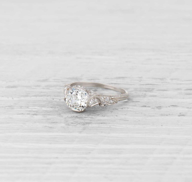 1.28 Carat Edwardian Diamond Engagement Ring