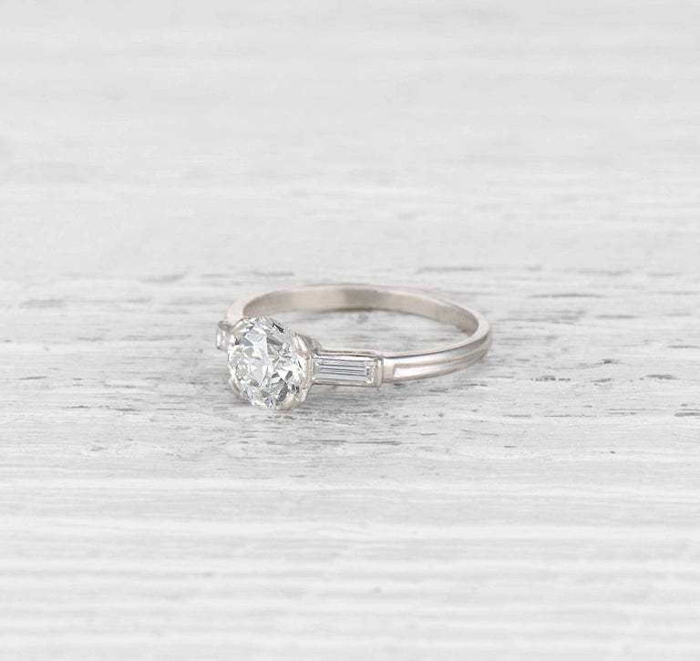 1.29 CARAT TIFFANY ART DECO DIAMOND ENGAGEMENT RING