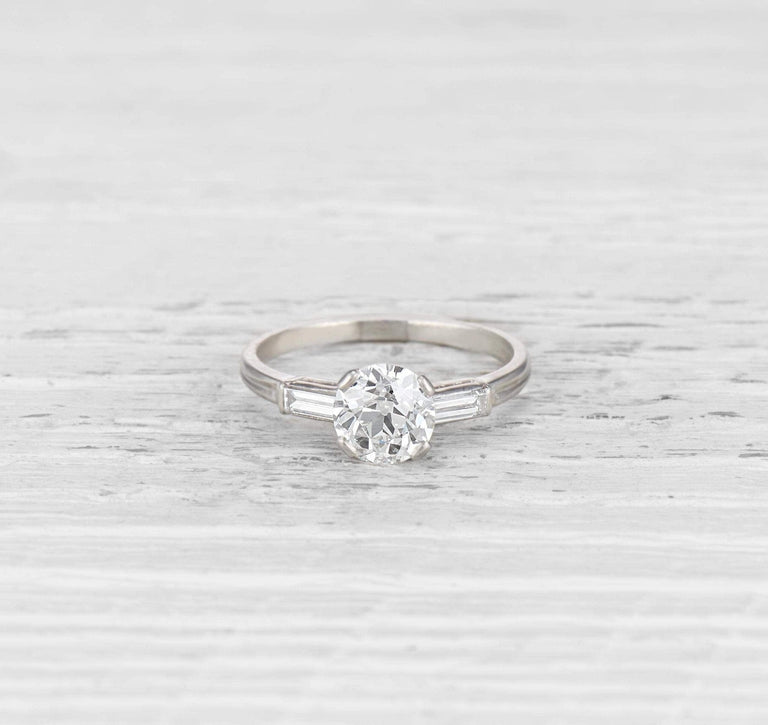 1.29 CARAT TIFFANY ART DECO DIAMOND ENGAGEMENT RING