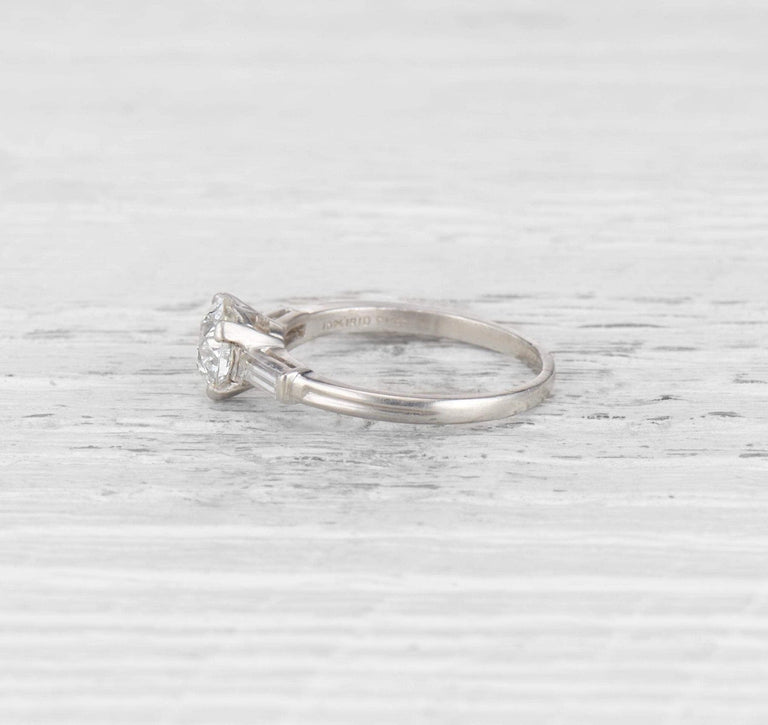 1.29 CARAT TIFFANY ART DECO DIAMOND ENGAGEMENT RING