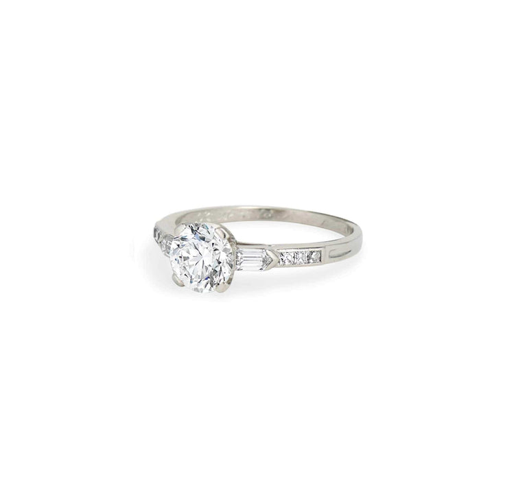 1.30 Carat Art Deco Tiffany & Co Diamond Engagement Ring